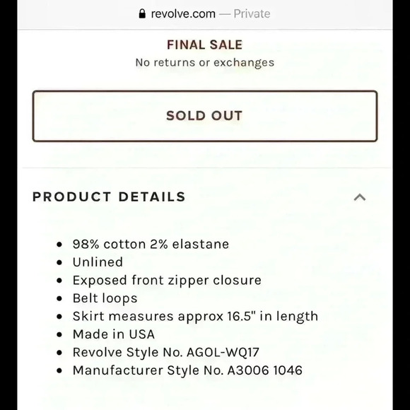 NWT Agolde Black ‘Siouxise Zip Skirt’ Denim Skirt - Picture 10 of 10